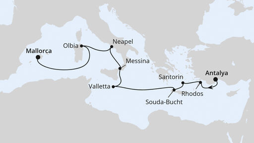Griechenland,Malta und Italien ab Antalya