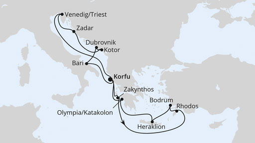 Adria und Griechenland ab Korfu 2