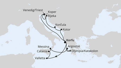 Adria und Mittelmeerinseln ab Korfu 