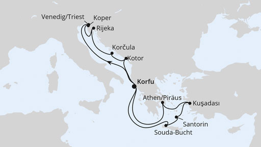 Adria und Griechenland ab Korfu 1