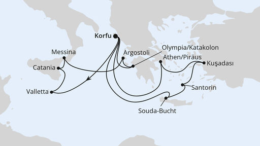 Griechenland und Mittelmeerinseln ab Korfu 1