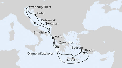 Adria und Griechenland ab Korfu 2