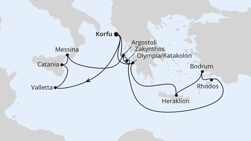 Griechenland und Mittelmeerinseln ab Korfu 2