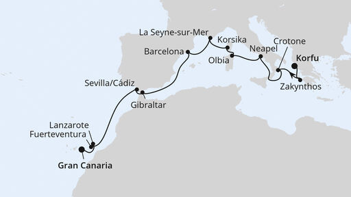 Griechenland, Andalusien,Kanaren ab Korfu 1