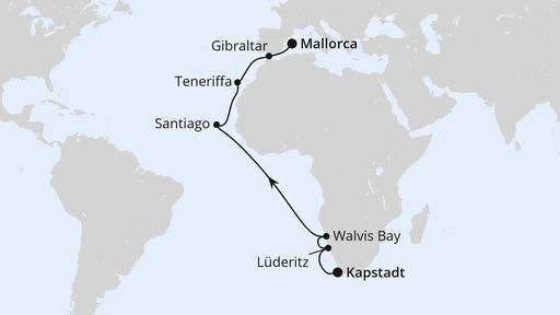Von Kapstadt über Namibia nach Mallorca 