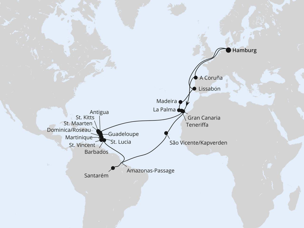 Grosse Winterpause Karibik mit Amazonas
