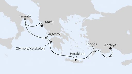 Griechenland & Italien ab Antalya