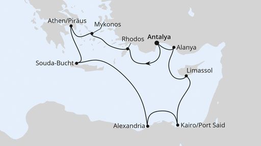 Östliches Mittelmeer mit Ägypten 2