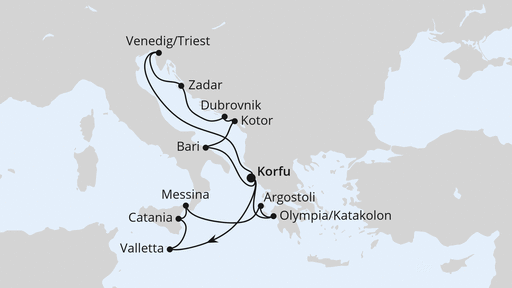Adria & Mittelmeerinseln ab Korfu