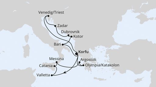 Adria & Mittelmeerinseln ab Korfu