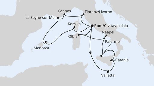 Italien & Mittelmeerinseln ab Civitavecchia