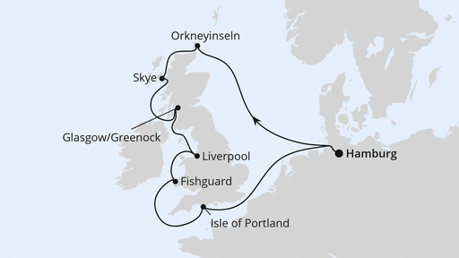 Königreich England ab Hamburg 2