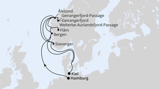 GROSSE NORWEGEN-REISE VON HAMBURG NACH KIEL