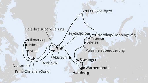Island, Grönland & Spitzbergen ab Hamburg