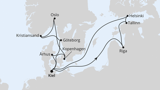 Feiertagsreise auf der Ostsee 