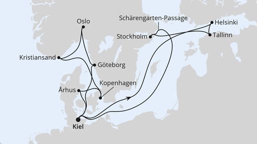 Feiertagsreise in der Ostsee