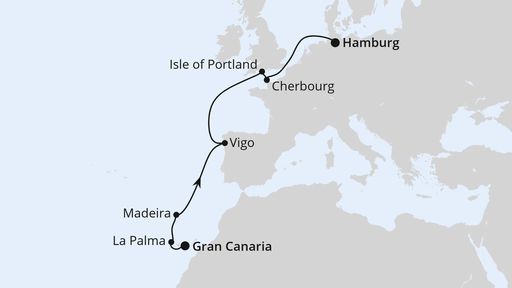 Von Gran Canaria über Portugal nach Hamburg