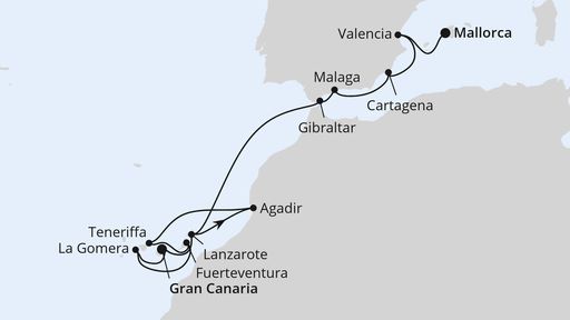 Kanaren & Südspanien mit Marokko ab Gran Canaria