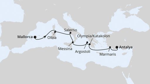 Italien, Griechenland & Türkei ab Mallorca