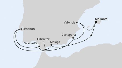 Spanien, Portugal & Gibraltar ab Mallorca
