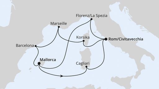 Spanien, Frankreich & Italien ab Mallorca 2