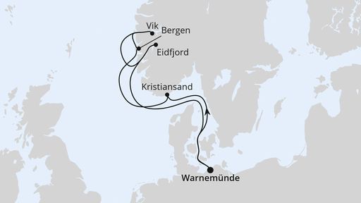 Norwegens Fjorde ab Warnemünde 1