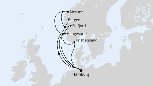 Norwegens Städte ab Hamburg 