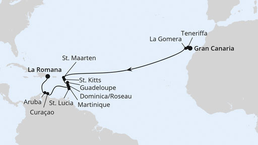 Von Gran Canaria in die Dom.Rep.