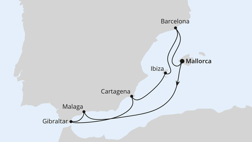 Mediterrane Schätze mit Gibraltar ab Barcelona