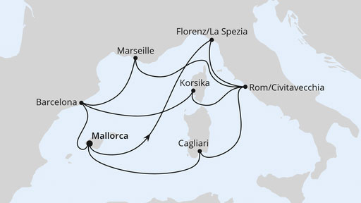 Grosse Mittelmeerreise ab Mallorca