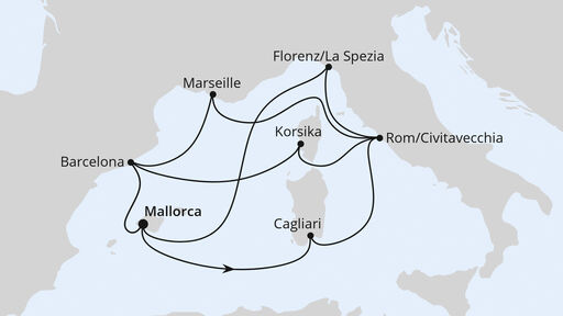 Grosse Mittelmeerreise ab Mallorca