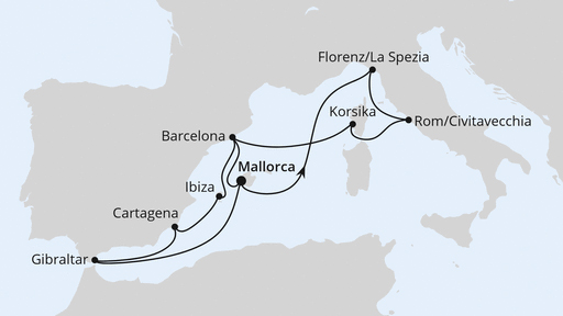 Grosse Mittelmeerreise ab Mallorca 1