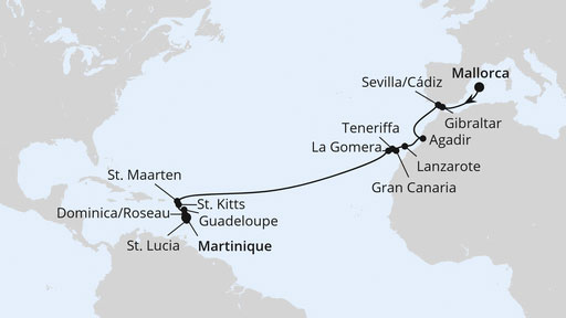Von Mallorca nach Martinique