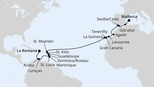 Von Mallorca in die Dom.Rep.
