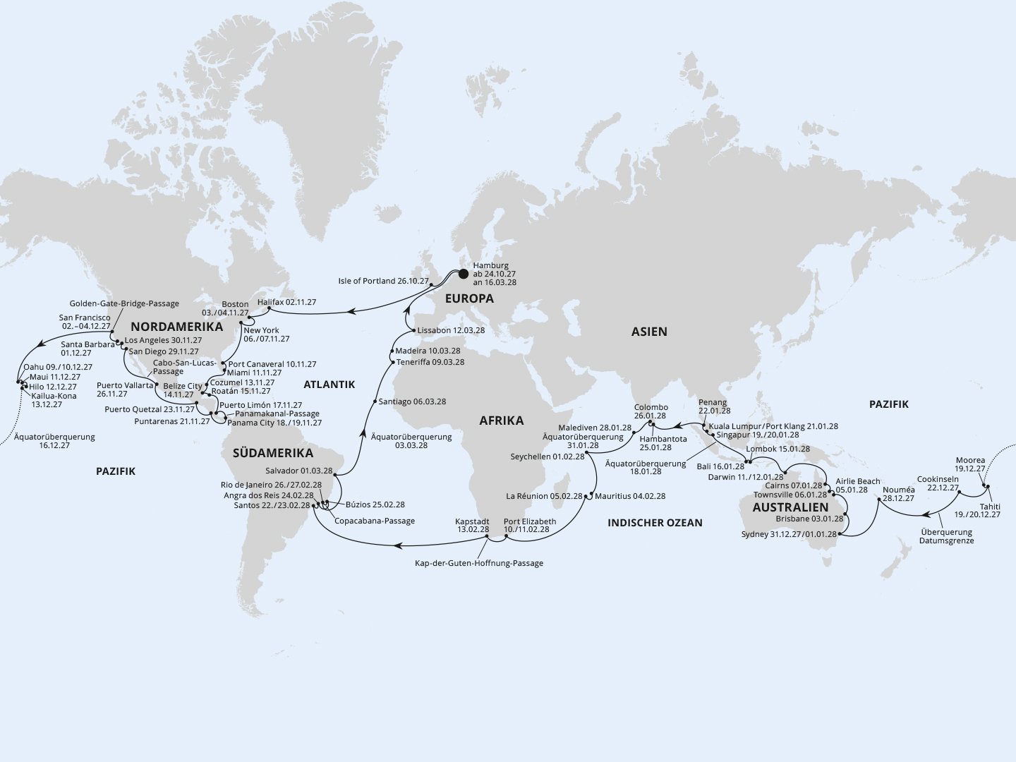 Die neue Weltreise 2027/28