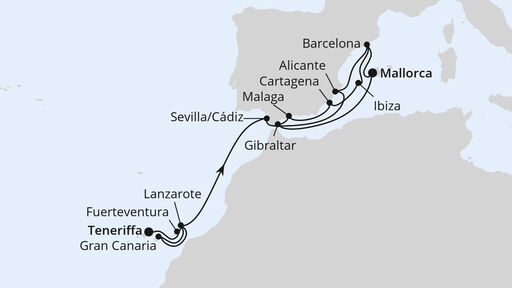 Grosse Spanienrundreise mit Gibraltar